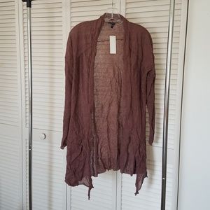 RARE BNWT Eileen Fisher SAMPLE Sweater Cotton Steel Amethyst LG XL